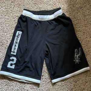 NBA Mens Small Spurs Kawhi Leonard basketball shorts